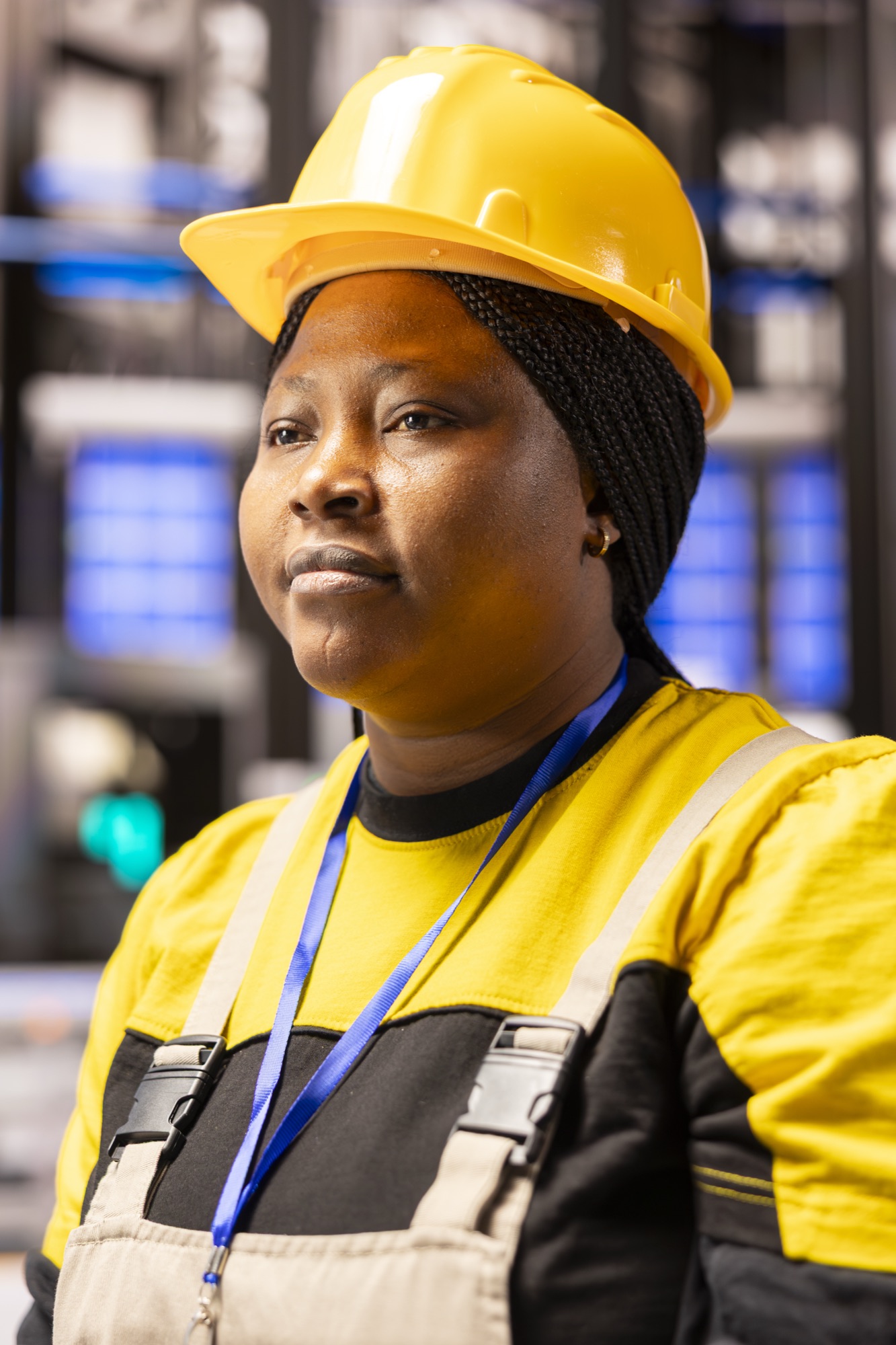 A site engineer in a hard hat